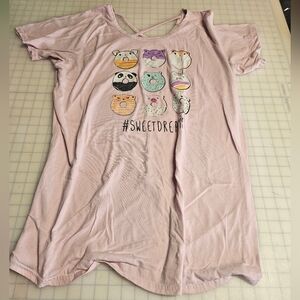 Pink Animal Donuts Sleeping Shirt